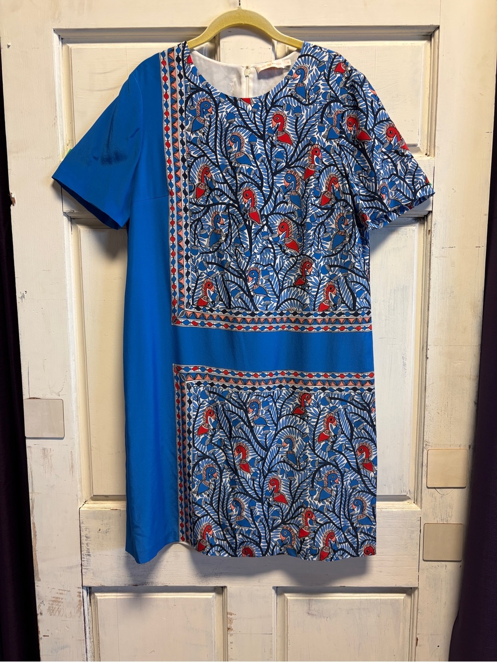 Tory Burch Mallory Framed Bird Print Dress Size 12